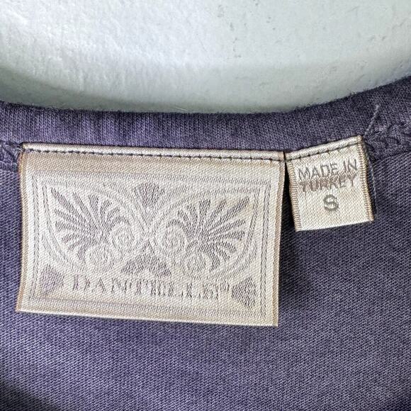 Dantelle Acid Wash Gray Sleeveless Asymmetrical Peplum Hem Top Women's Size S - Picture 7 of 11